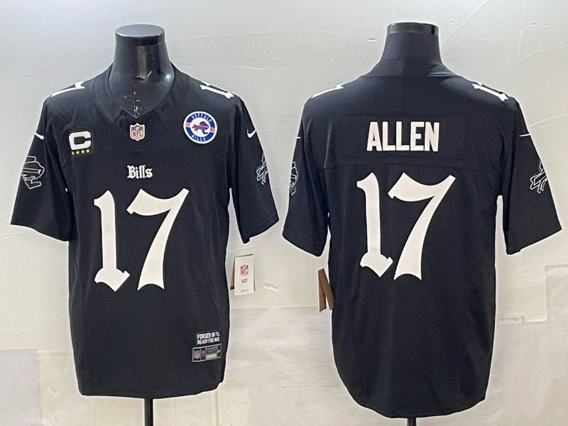 Men 2025 Buffalo Bills #17 Allen black Joint Name Nike Limited NFL Jersey 028